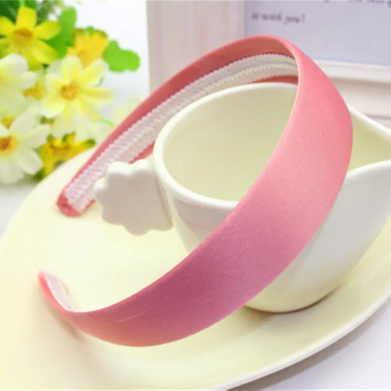 New Women Plain Satin Look Fabric Covered Headband Alice Hair Hairband Head Band