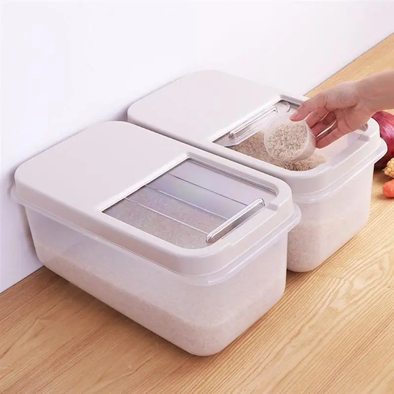 

Household Rice Bucket Moisture-proof Insect-proof Sealed Rice Bucket Flour Bucket Storage Box Rice Cylinder for Home Kitchen