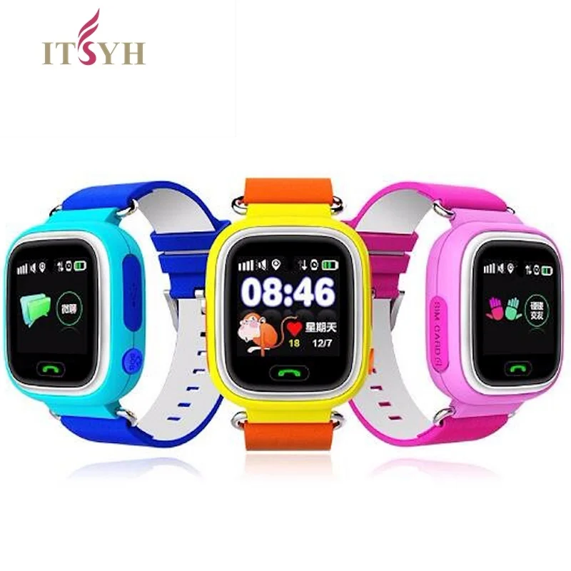ITSYH Smart Watch Q90 Child/Kids Smart GPS Watch Children Watch 1.22 inch Color Touch Screen WIFI SOS Smart Phone TW-800