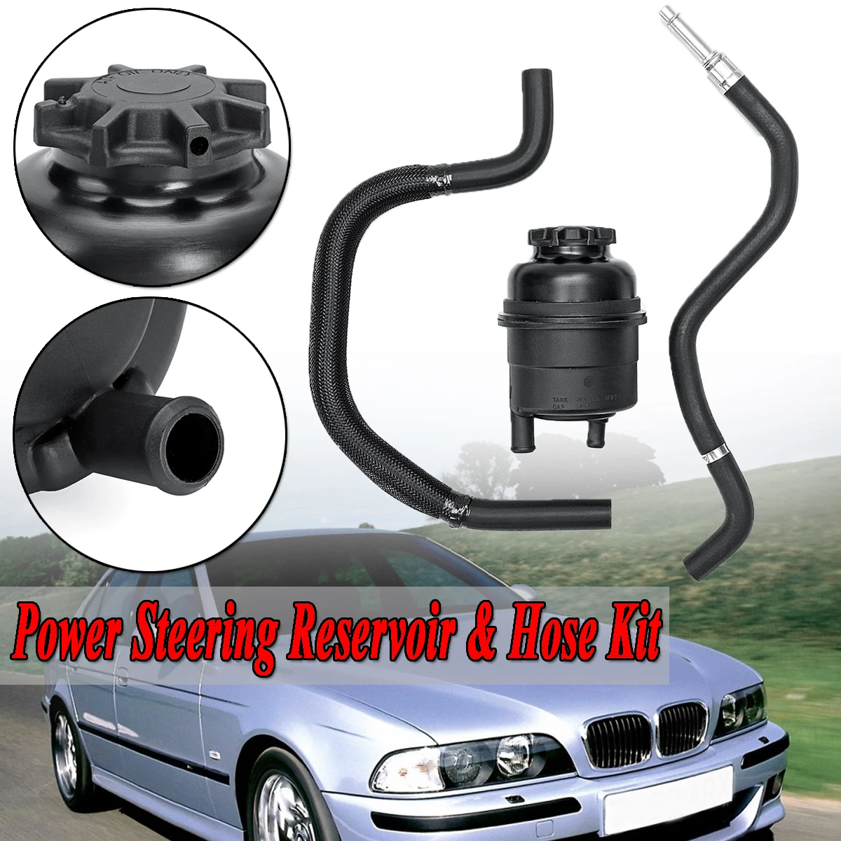 

New Car Power Steering Reservoir Tank & Return Hose Kit For BMW E39 525i 528i 530i 328i 528i 550i X5 Z3 Z4 Mini For Cooper