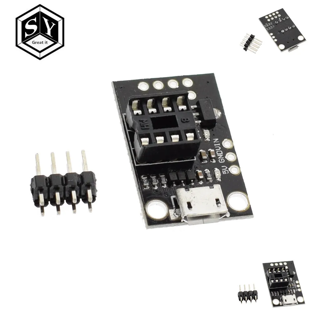 

1PCS Great IT Development Board For ATtiny13A/ATtiny25/ATtiny45/ATtiny85 Programming Editor Micro Usb Power Connector