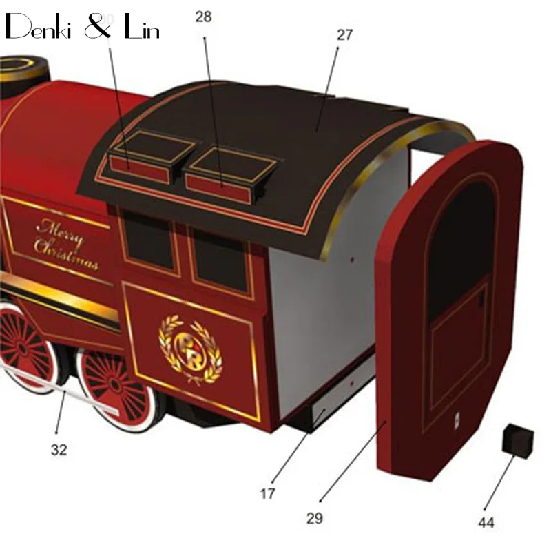 Рождественский поезд DIY Бумажная модель обучающая игрушка ручной работы для детей или взрослых игра-головоломка
