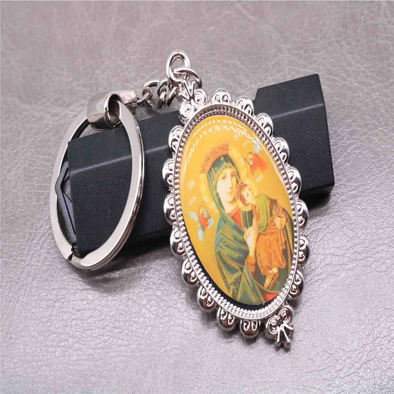 

Silver Charm Mary Key, Jesus Keychain. Catholic Keychain, Michael Angel Keychain, Handbag Gift Accessories