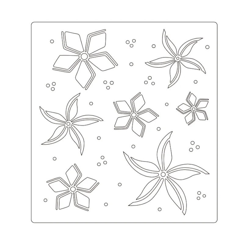 Цветы морские создания пластиковый трафарет для DIY Скрапбукинг тиснение бумажные карты для рисования декоративные шаблоны ручной работы - Цвет: PICTURE 3