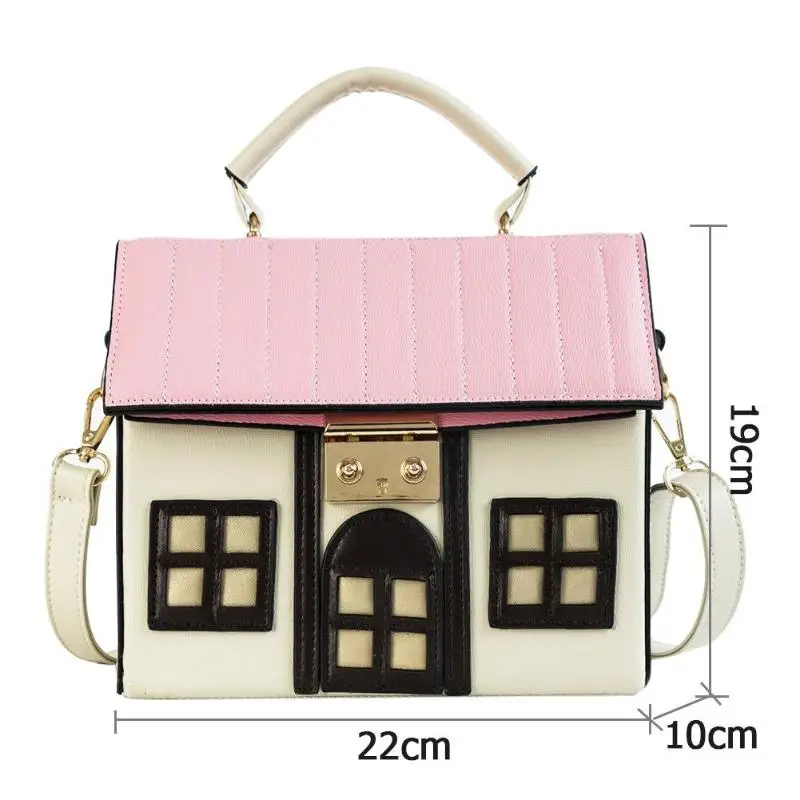 2018 новая женская сумка дизайн дом формы сумка для женщин Новинка искусственная кожа сумки на плечо для девочек модные сумки-мессенджеры