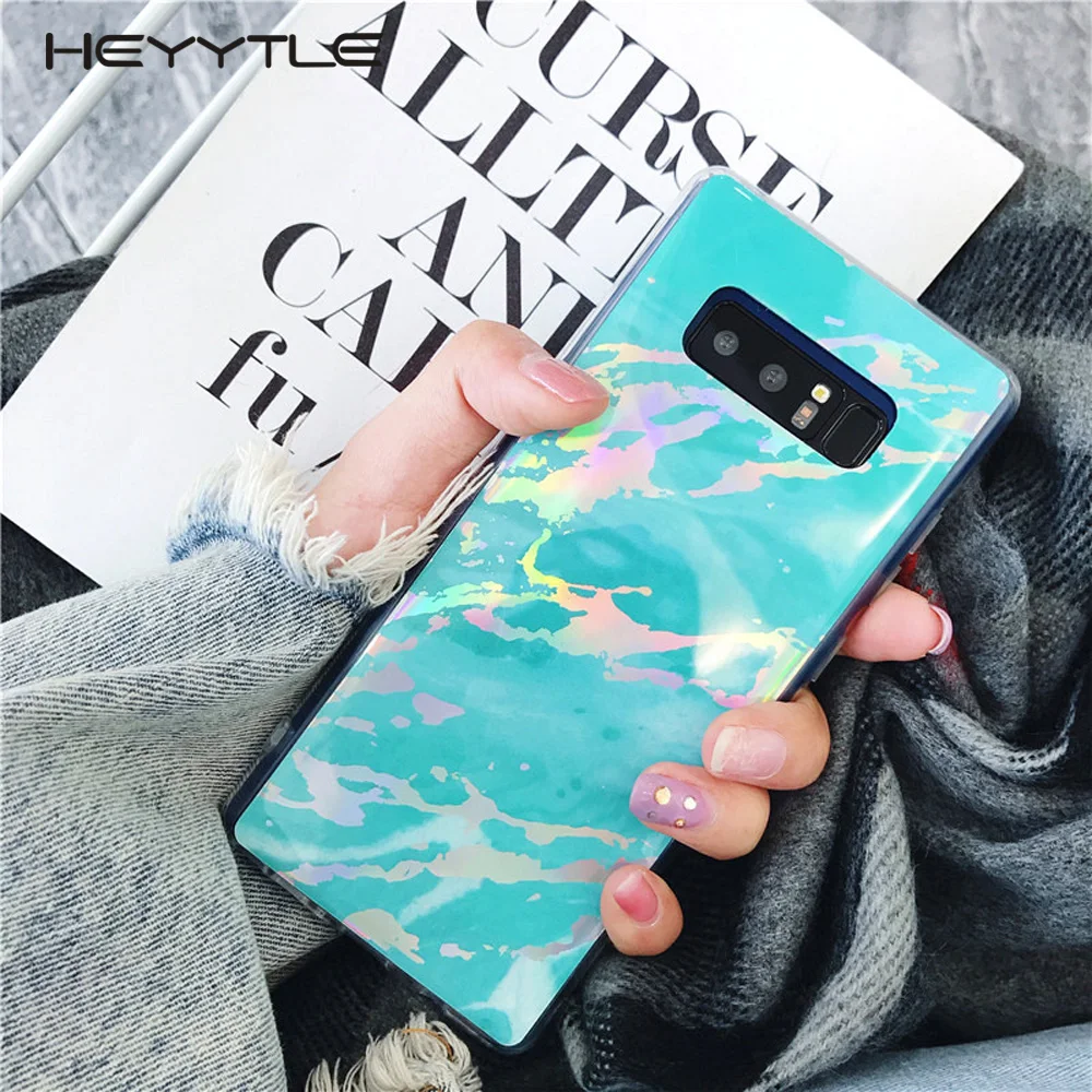 

Heyytle Marble Case For Samsung Galaxy S9 S8 S10 Plus Note 9 8 Laser Case Ultra Thin Soft Silicone Case Cover For S7 edge Funda