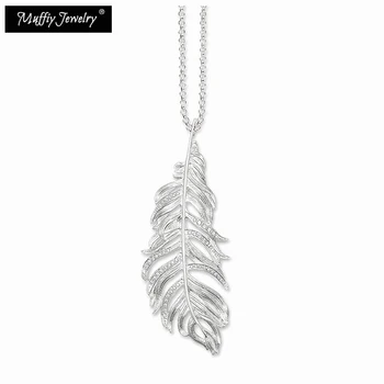 

Feather Necklace,Thomas Style Glam Fashion Good Jewelry For Women,2017 Ts Gift In 925 Sterling Silver,Super Deals