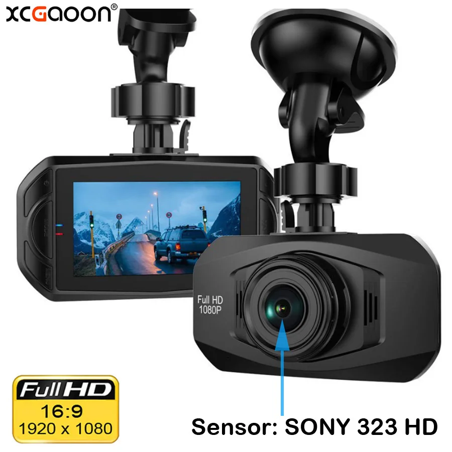 XCGaoon 1080 P HD 2," дисплей Автомобильный регистратор DVR цифровой видеорегистратор видеокамера тире ночная версия камеры сенсор SONY 323