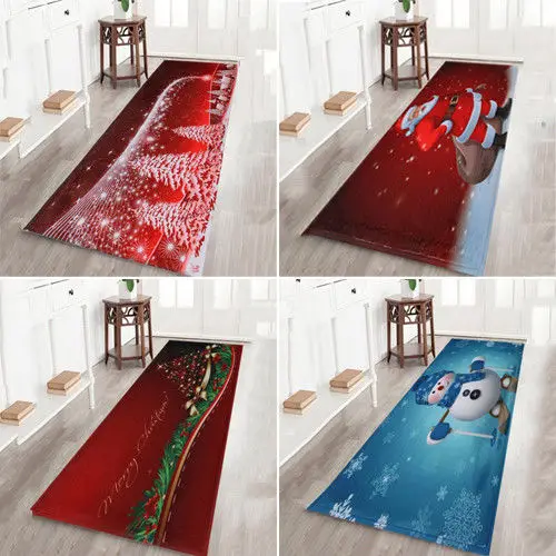 

Home Decor Merry Xmas Area Rug Carpet Bathroom Floor Mat Dining Room Christmas