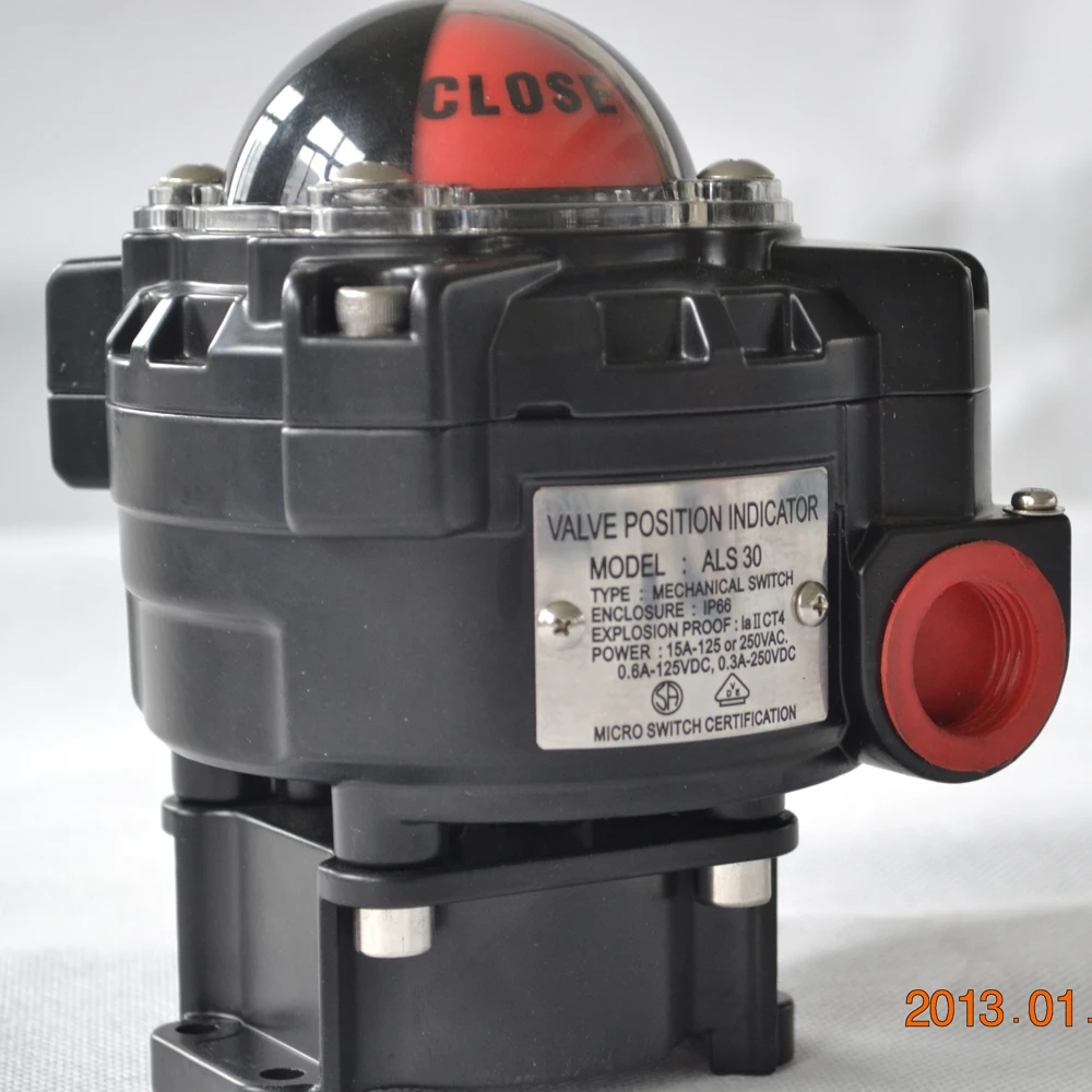 Pneumatic valve accessory valve position feedback monitor 2spdt