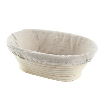 

Oval Cane Bread Dough Proofing Proving Natural Rattan Basket Kitchen Gadgets Home Storage