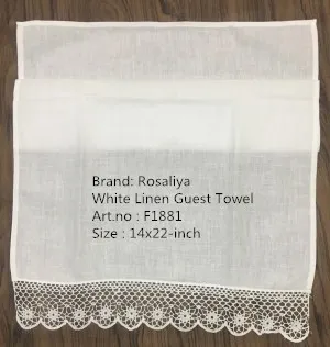 Набор из 12 модных носовых платков полотенце с вязаной кружевной окантовкой винтажное полотенце для рук белое Льняное полотенце для гостя