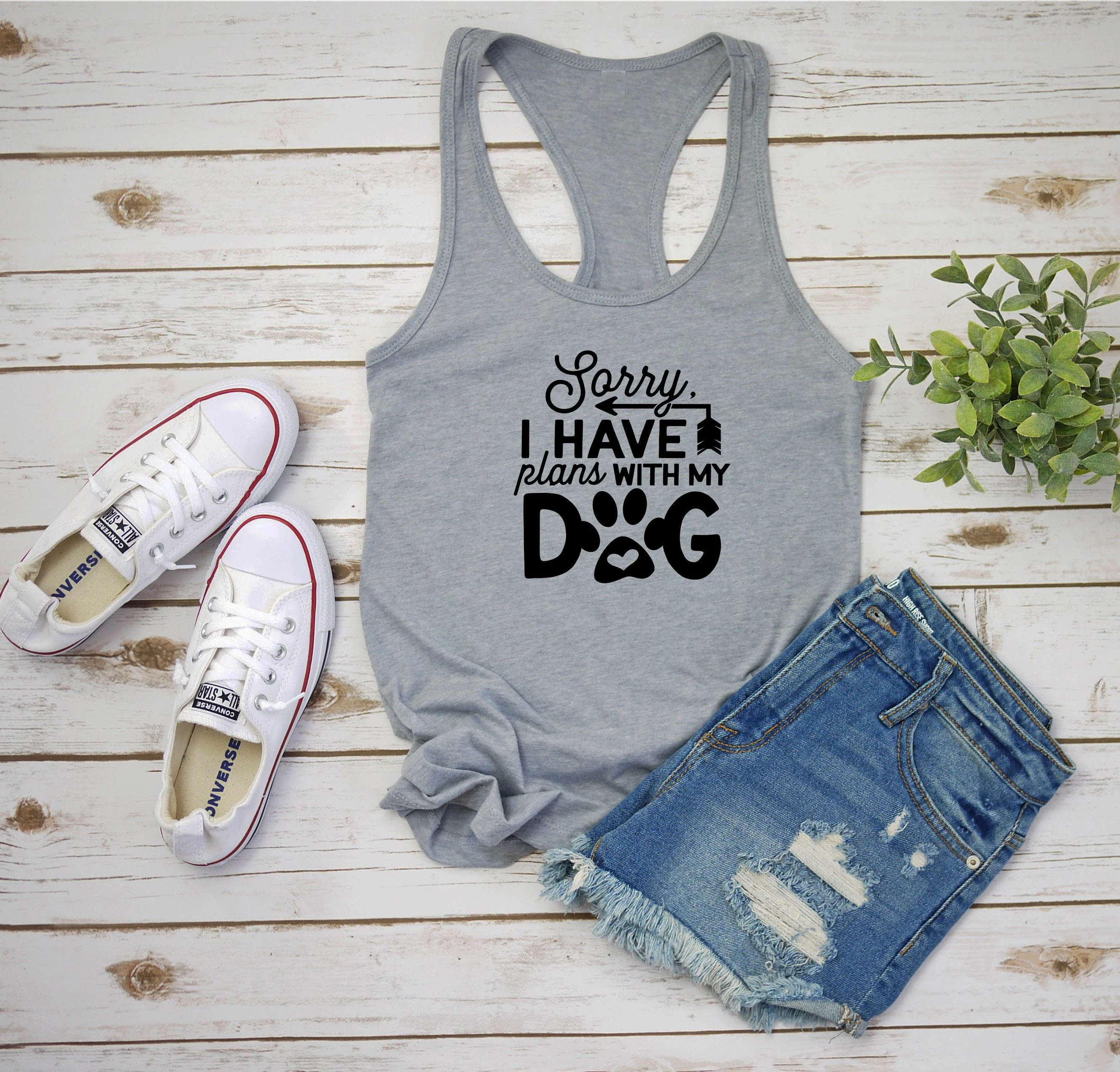 

Women Fashion Street Style Grunge Tumblr Tops Vest Undershirt Singlet Sleeveless Garment Sorry I Have Plans with My Dogs Tanks