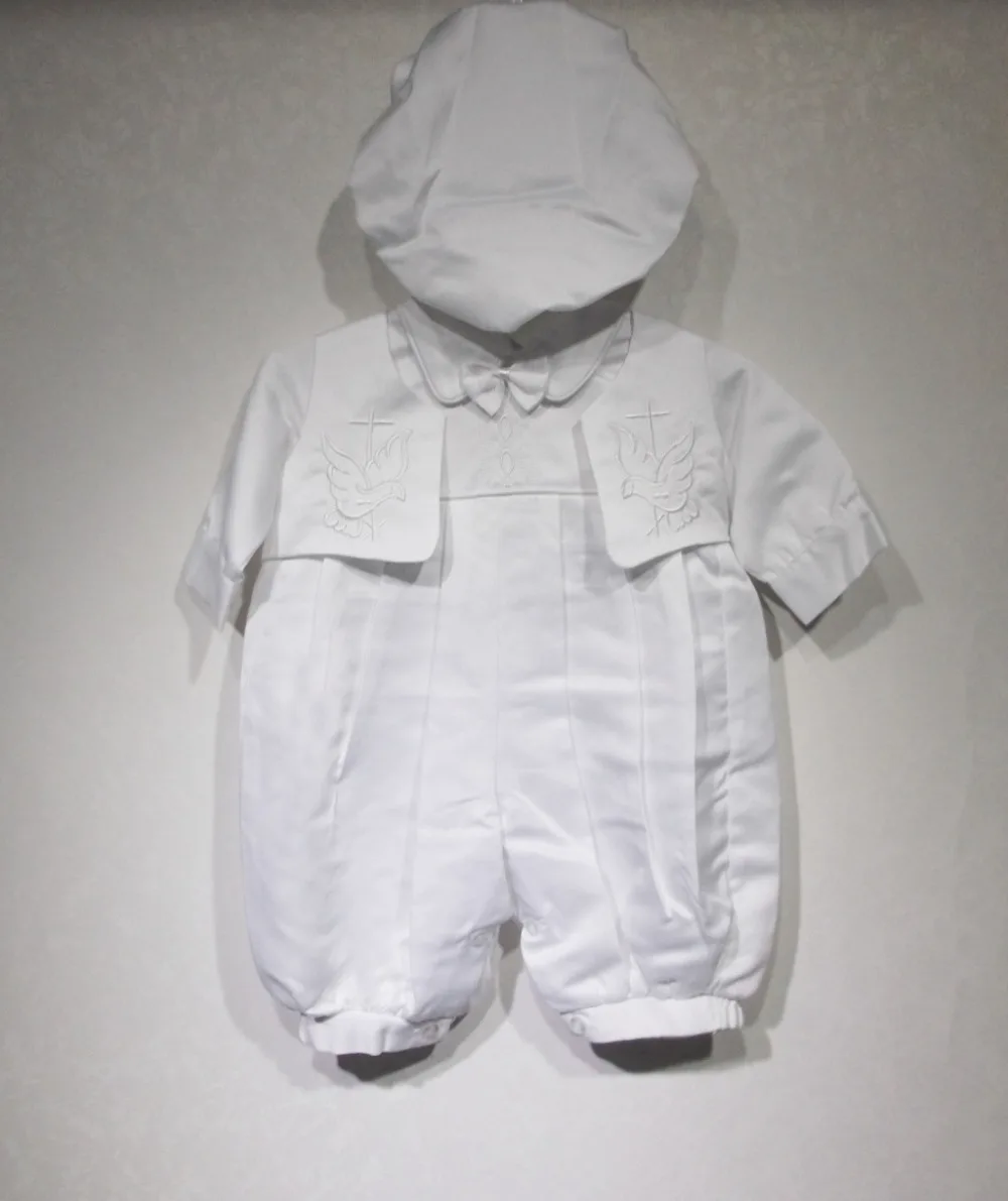 Wholesale 2015 newborn baby boy baptism clothes,White christening dress