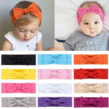 

12pcs/lot Children headBand Hair Accessories Hair Flowers Head Band Wholesales big bow simple style solid color A228