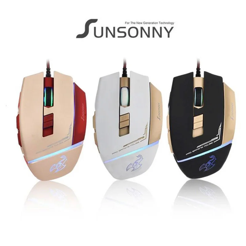 SUNSONNY T M60 USB Wired Gaming Mouse 6D Professional Game Mice With