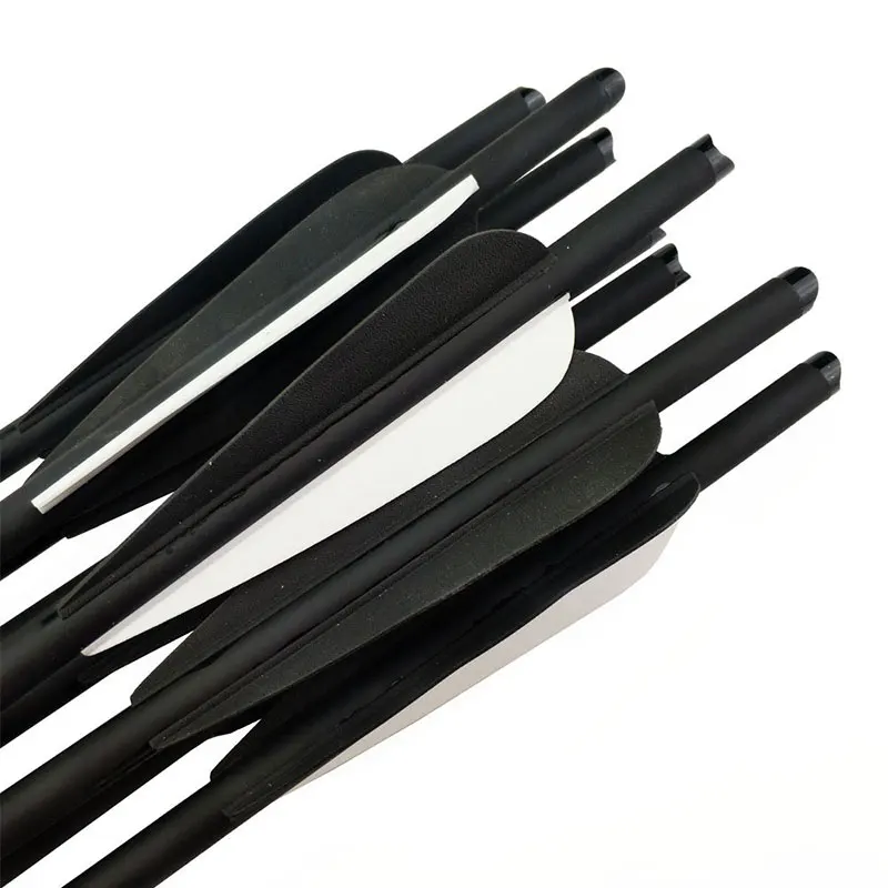 12pcs 20inch Archery Crossbow Bolts Arrow Carbon Arrow Rubber Feather Replaceable Blade Broadhead OD8.8mm Shooting Accessories