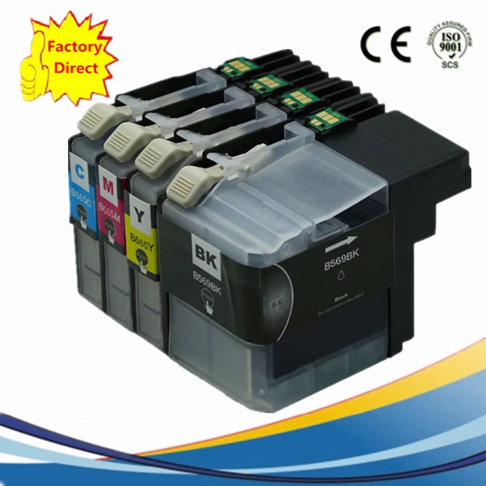 

4 x LC569XL LC565XL LC569 LC565 Ink Cartridges For Brother MFC-J3520 MFC-J3720 MFCJ3520 MFCJ3720 MFC J3520 J3720 Inkjet Printer