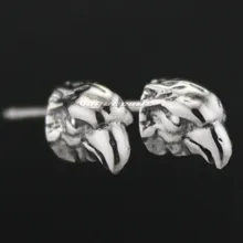 Твердые 925 стерлингового серебра Орел Гриффин мужские Байкер-рокер серьги гвоздики 8M014_# пара