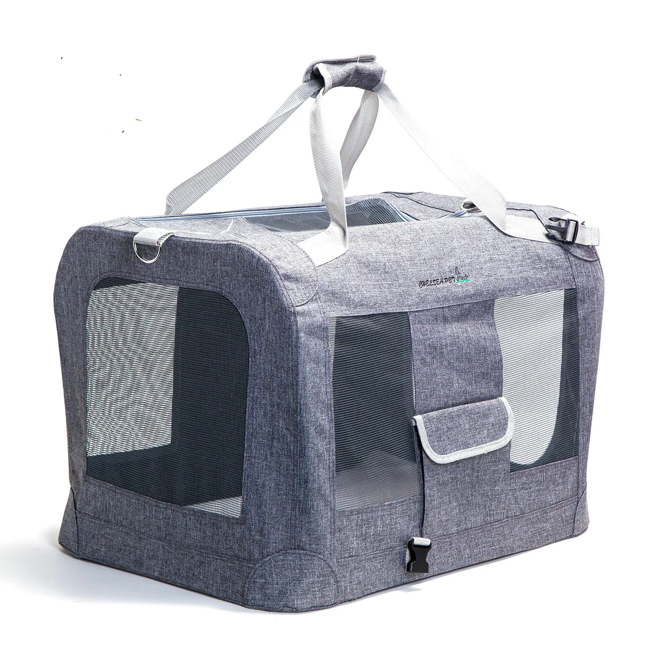 

Portable collapsible cat and dog carrying bag Oxford cloth pet cage large space steel tube bracket dog cat litter pet supplies