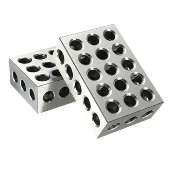 

2pcs 25x50x75mm Hardened Steel Blocks 23 Holes Parallel Clamping Block Lathe Tools Precision 0.005mm for Machine Tool