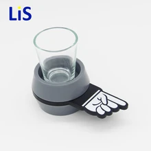Lis Girar O Shot Glass Drinking Game Party Fun Presentes, Turntable Brinquedos Jogo Tiro Beber Vidro Mordaças câmera escondida