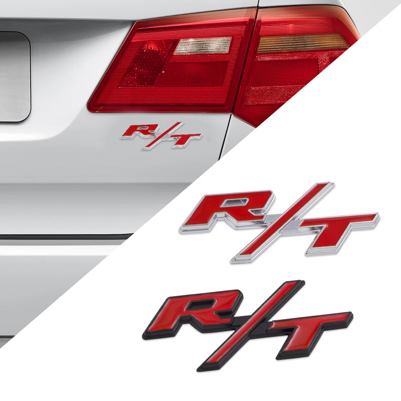 

1pcs R/T Car-styling Chrome Metal RT Car Sticker for Caravan Challenger SRT Durango Charger Avenger Caliber Auto Accessories