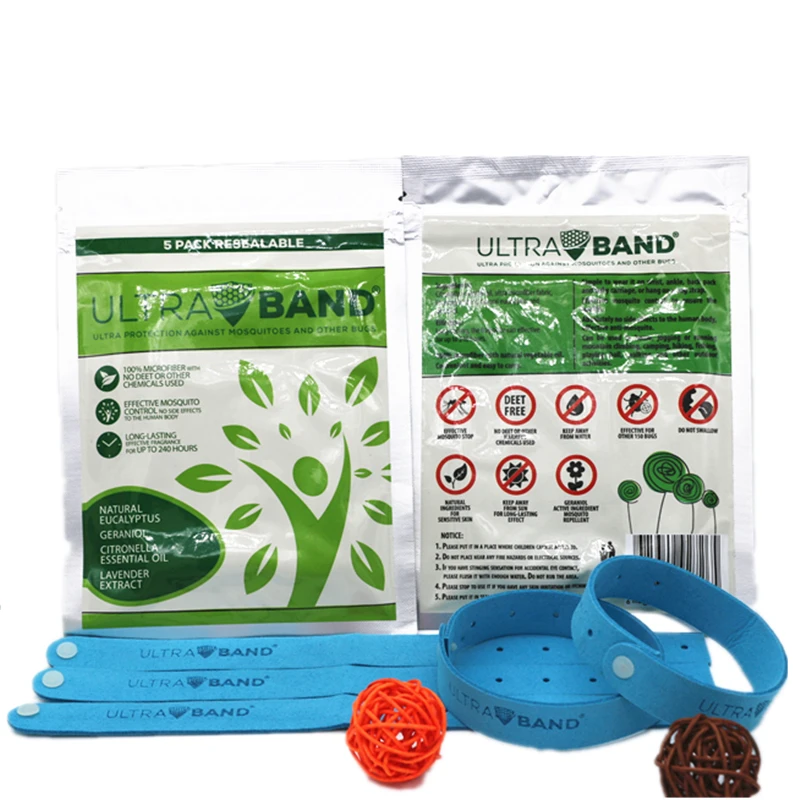 

20 bags(100 pcs) /lot Quality 240 hours long lasting citronella mosquito repellent microfiber wristband
