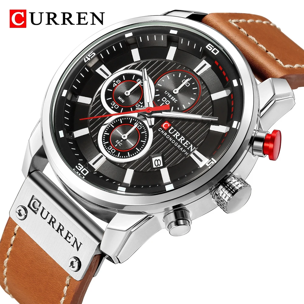 

CURREN 8291 Chronograph Sport Watch Men reloj hombre Top Brand Luxury Mens Watches Waterproof Date Clock Man Quartz Wristwatches