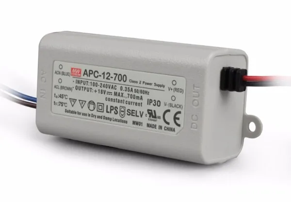 

Original MEAN WELL 12W Single Output Constant Current LED Driver Switching Power Supply APC-12