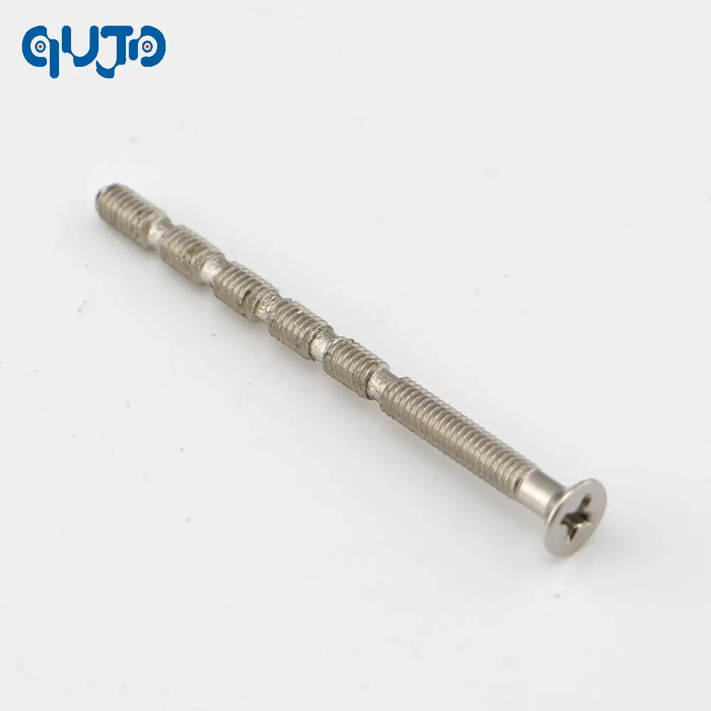 4 Piece Universal M4 Screw Connecting Bolts & Sleeves for Door Handle Nickel 4 Piece Universal M4 Screw Connecting Bolts & Sleeves for Door Handle Nickel