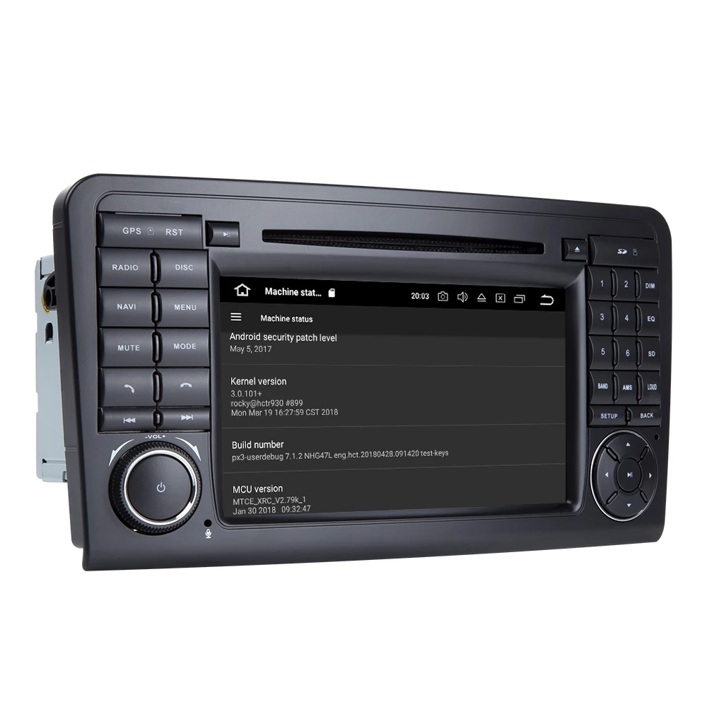 Top Eunavi Android 7.1 WiFi GPS Navi Quad Core Blotooth Stereo Car DVD Player For Benz ML CLASS W164 ML300 ML350 ML450 ML500 3