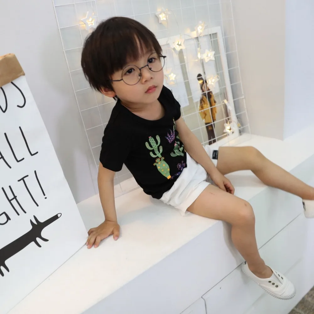 New Summer 2017 Baby T Shirts for girls Cotton Short Sleeve Cactus cartoon Print child Tees Kids cute Tops boys T-shirt (15)
