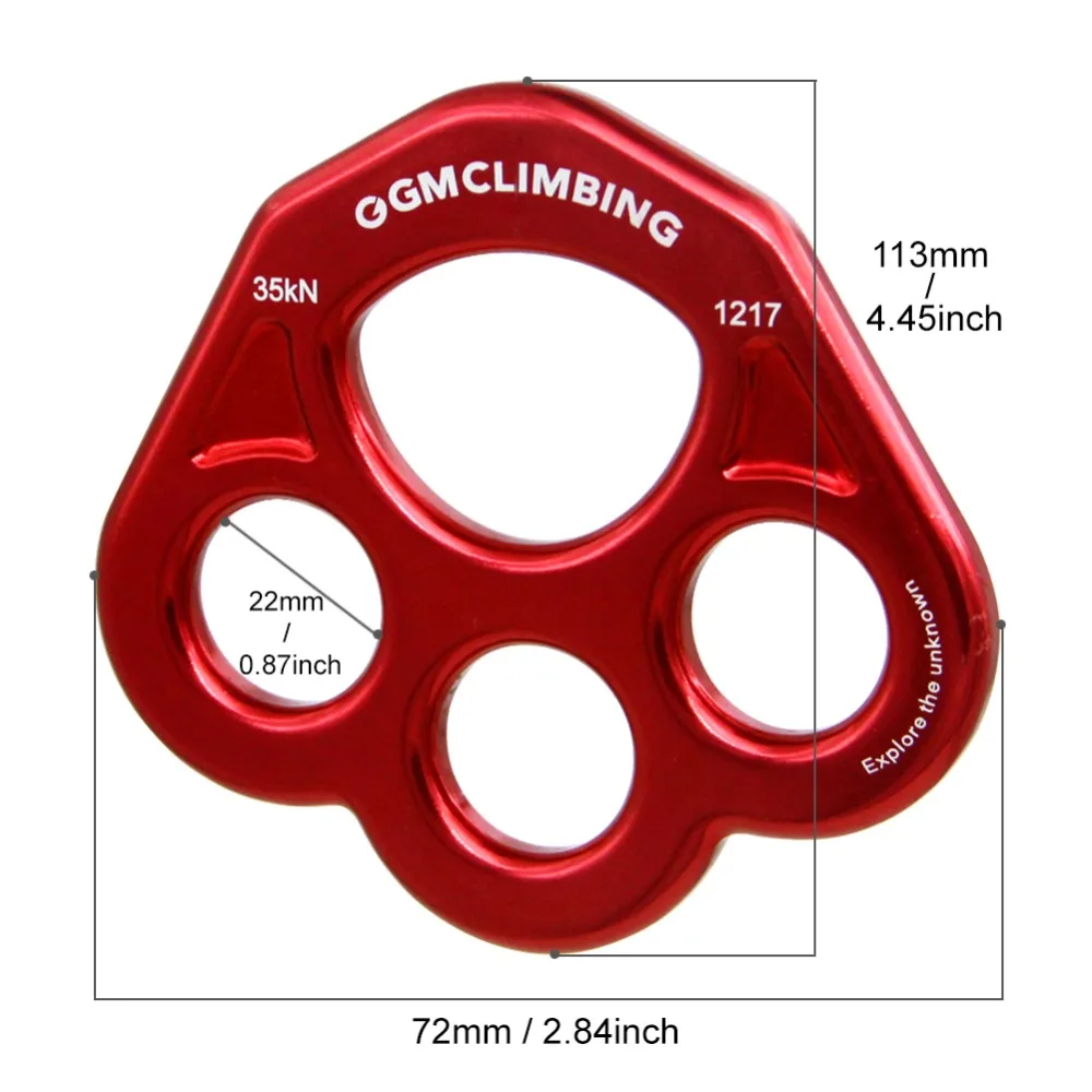 35kN такелажная пластина медведь лапа скалолазание якорная пластина для Arborist дерево скалолазание спасательные ремни гамак антенна ремень