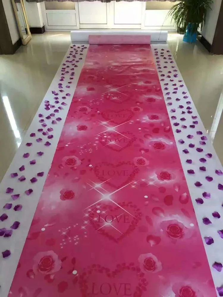 

10Meter 3D Nonwoven carpet wedding carpet T station carpet wedding props stage carpet Love