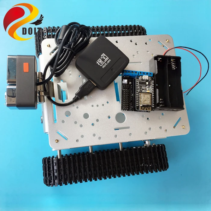 T200 дистанционного Управление Wi-Fi видеокамера с Робот Танк шасси Металлическое шасси мобильной платформы для Arduino умный робот с Камера гусеничный трактор игрушка
