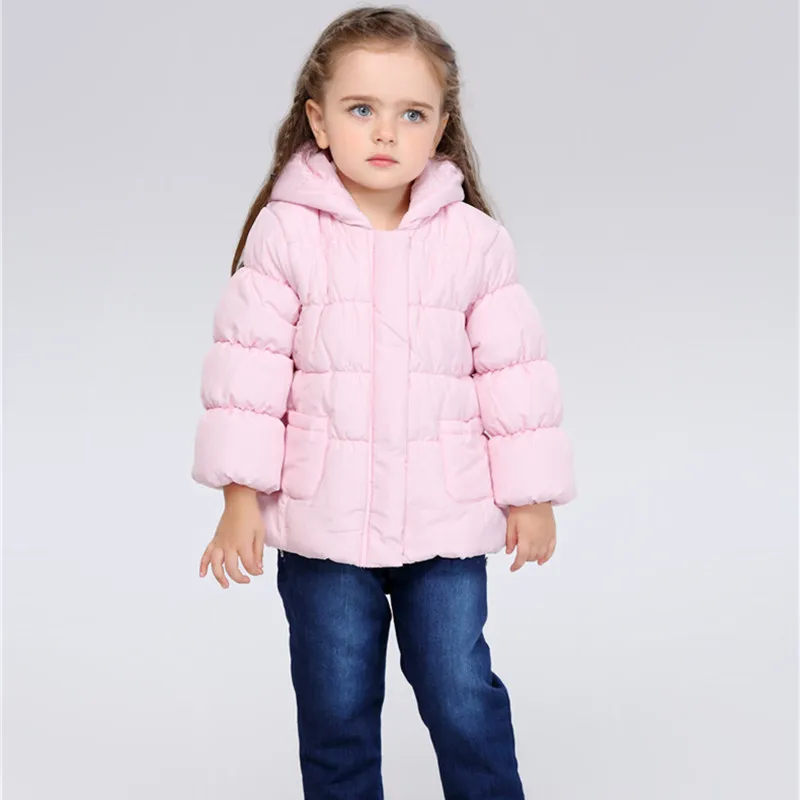 

New Baby Girl Winter Thickening Hooded Pink Cotton-Padded Jacket 0 1 2 3 4 Age Baby's Outer Coat Infant New Baby Overcoat