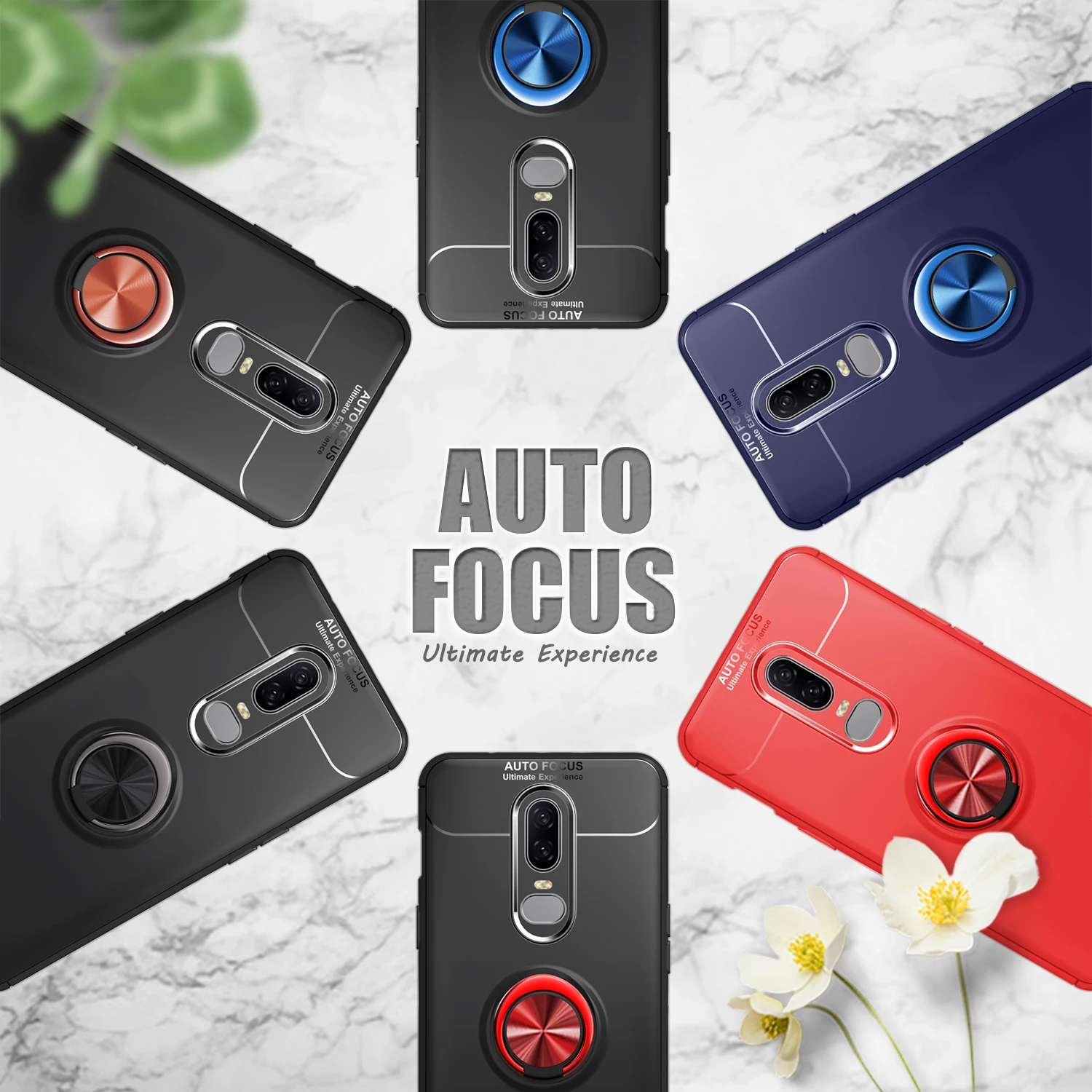 Чехол с кольцом для OnePlus 6 A6000 A6003 OnePlus6 автомобильный Магнитный гибридный защитный