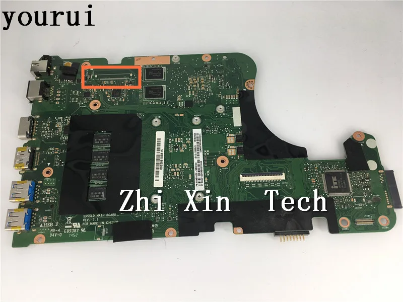  yourui X555LD Laptop motherboard For ASUS X555LD X555LA X555LB Test original mianboard i7-4510u CPU