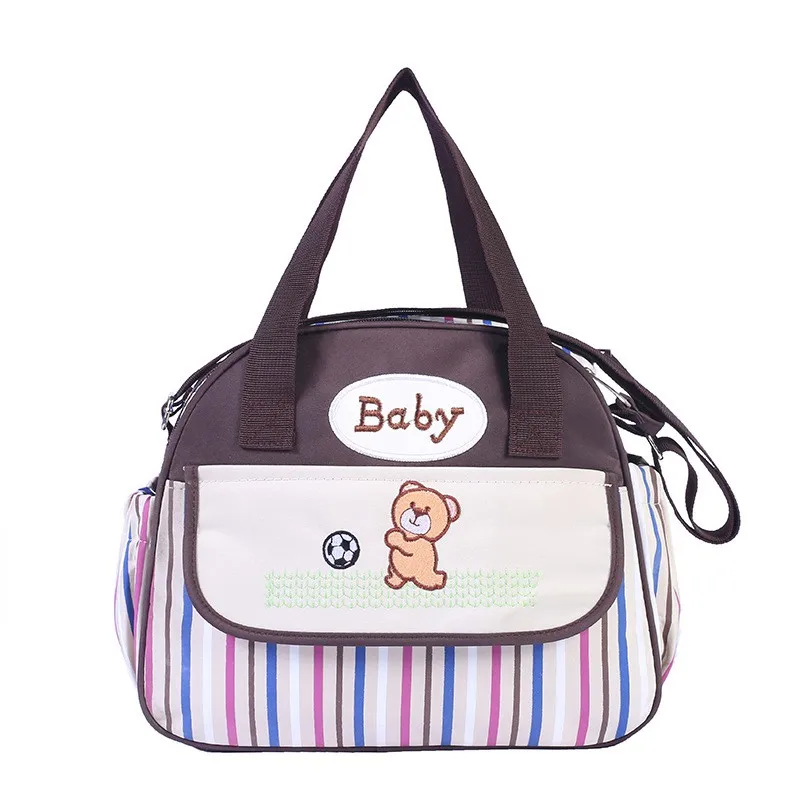 MOTOHOOD Striped Baby Diaper Bag Baby Care Nappy Bag Stroller Handbags For Moms Organizer Baby Carriage Bag 4015.530cm  (3)