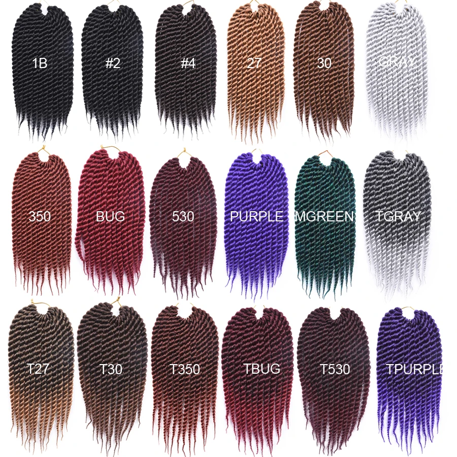 AliRobam Havana Twist Braid Gray/brown/red Braiding Hair Crochet Braids Ombre Color Synthetic Hair Extensions 12 Roots/pack