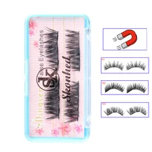 4 шт. норковые волосы тройной Магнитный черный магнит ресницы Накладные клей для ресниц многоразовые великолепные ресницы Инструменты для наращивания