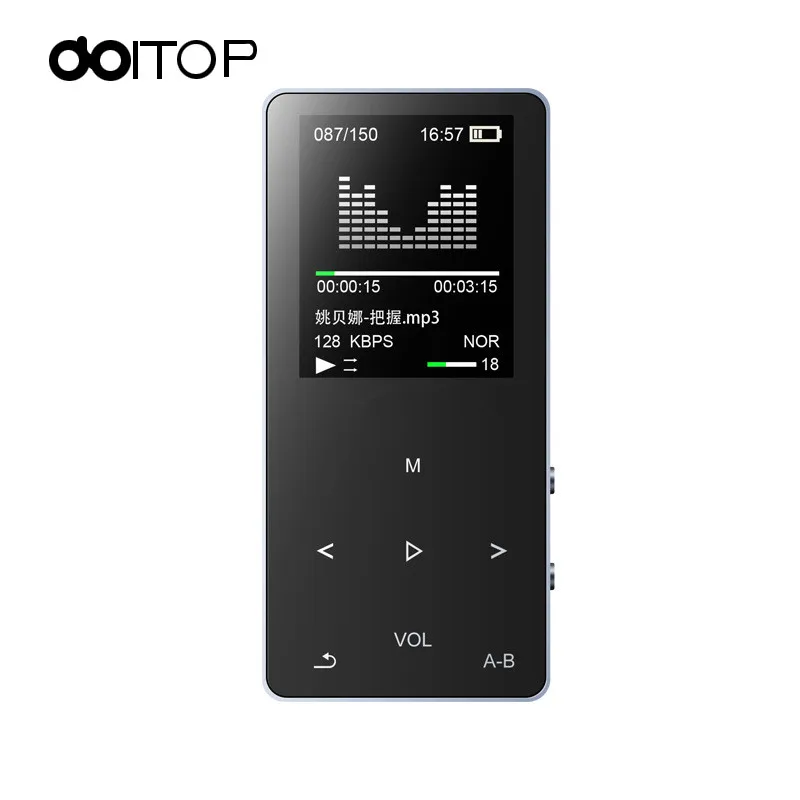 DOITOP Hifi MP3 музыкальный плеер с сенсорным экраном 8 Гб металлический динамиком без