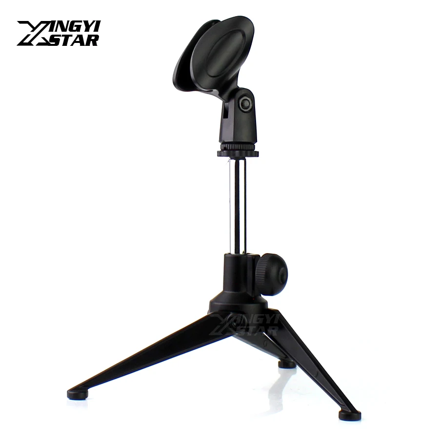 

Universal Metal Desktop Handheld Microphone Stand Tripod Mic Clip Holder For Shure SM57 SM 58 Beta 58A 57A 87A 87C PGA48 PGA58