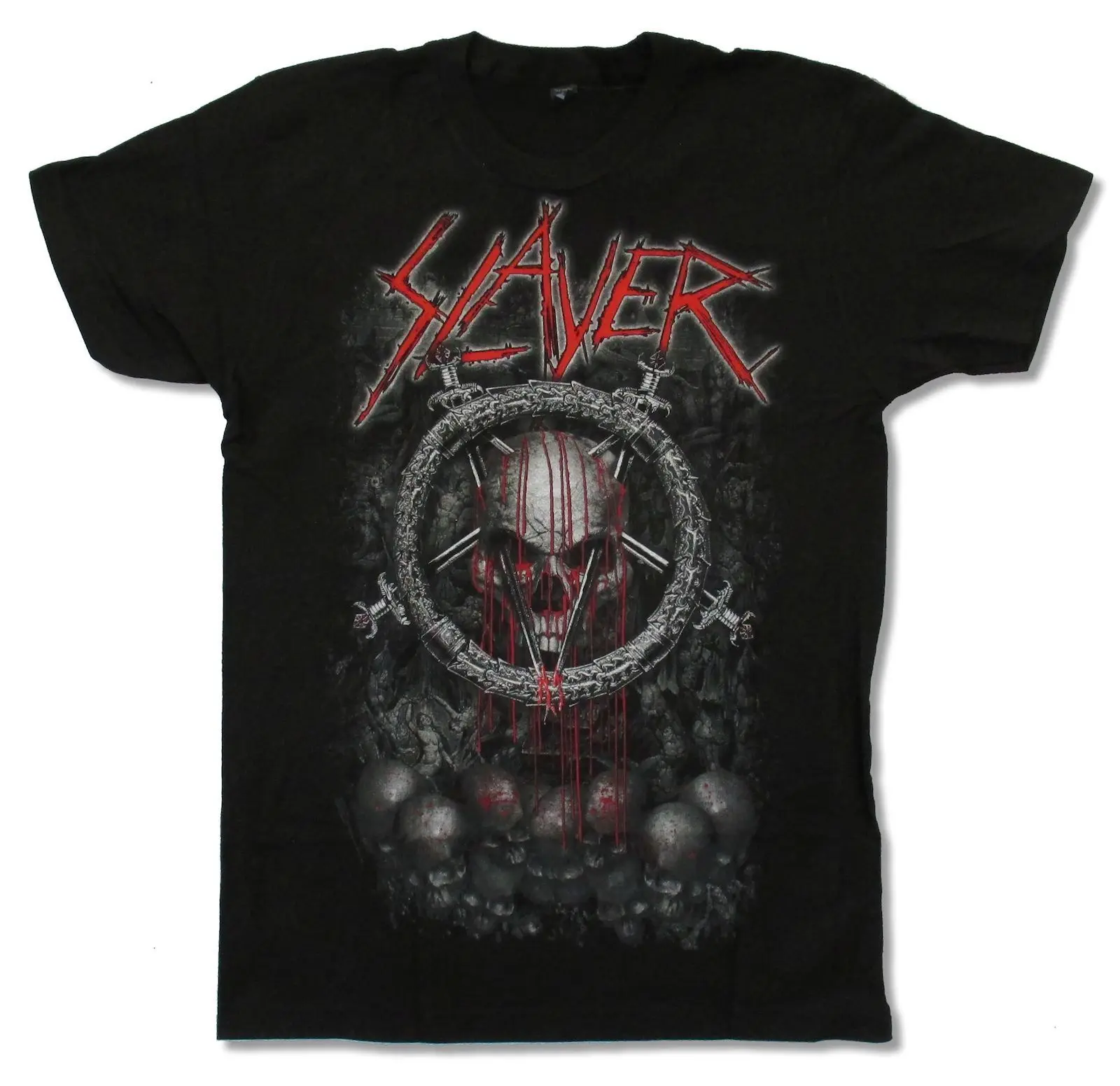 SLAYER/черная футболка с изображением черепа, новая официальная футболка для взрослых, металлическая, дешевая, оптовая продажа, футболки из 100%