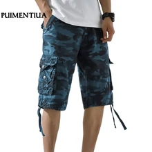 Pui мужские tiua мужские повседневные свободные хлопковые карго шорты камуфляжные прямые мульти-карманные хлопковые спортивные шорты для тренировок на открытом воздухе