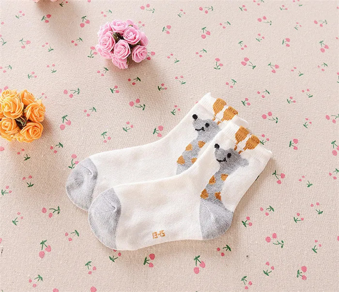 3 пар/лот, прямые продажи, г. весенне-осенние детские носки с ушками жирафа C-cll-016-3 - Цвет: Белый