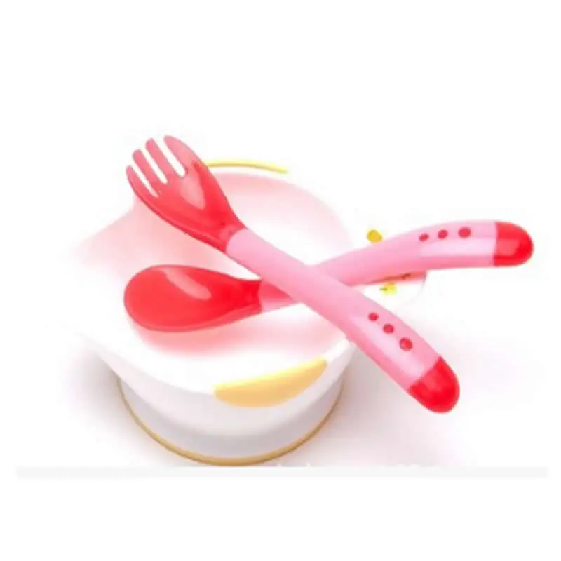 Baby Silicon Spoon Baby Safety Temperature Sensing Kids Children