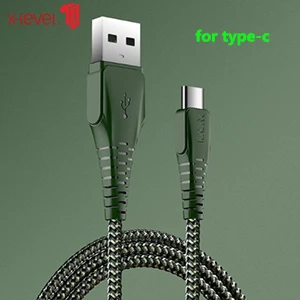 Кабель Micro USB для быстрой зарядки, кабели для телефонов 0,25 м, 1,2 м, 1,8 м, кабель USB C для передачи данных для iPhone, Android, кабель MicroUSB type-C - Цвет: green type-c