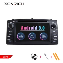 2 Din Android 9,0 автомобильный dvd-плеер для Toyota Corolla E120 BYD F3 2003 2004 2005 Мультимедиа gps радио навигация Wi-Fi OBD2 2+ 32 ГБ